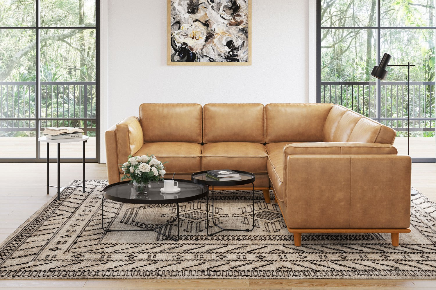 Artisan Leather Corner Sectional Lounge