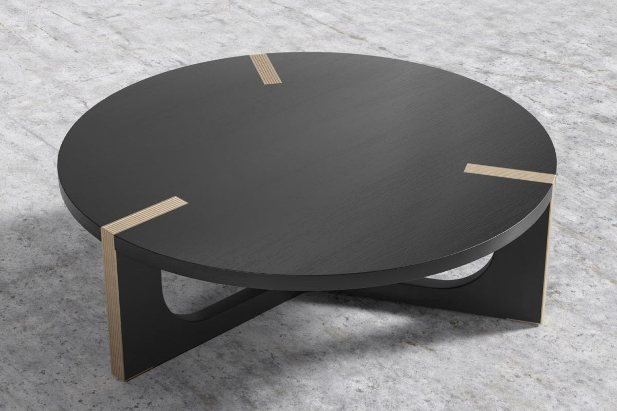 Valencia Auron Wood Coffee Table, Black