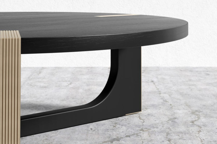 Valencia Auron Wood Coffee Table, Black