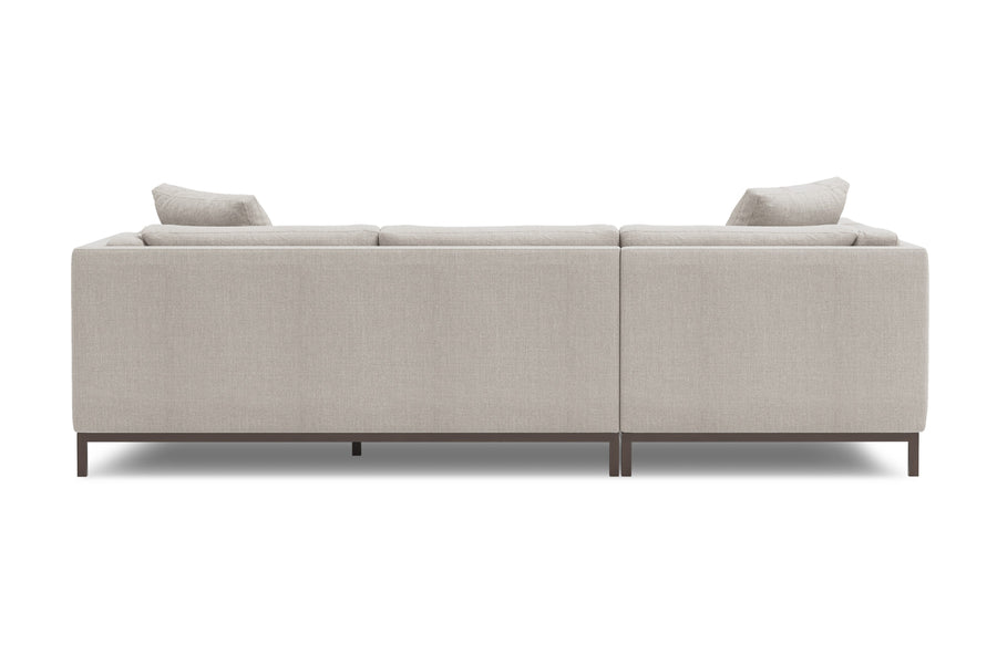 Valencia Bergen Fabric Sectional Lounge with Left Hand Facing Chaise, Beige