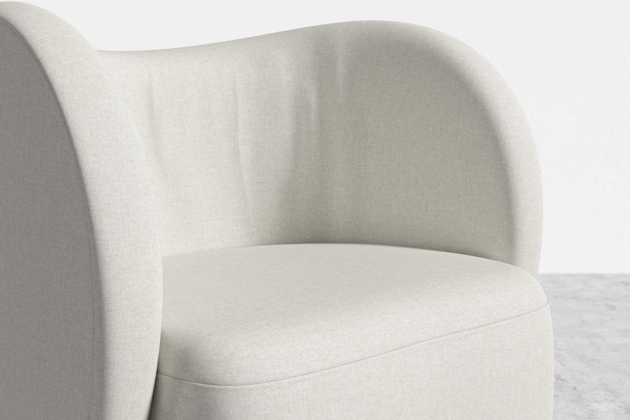 Valencia Pearla Fabric Accent Chair, Light Grey