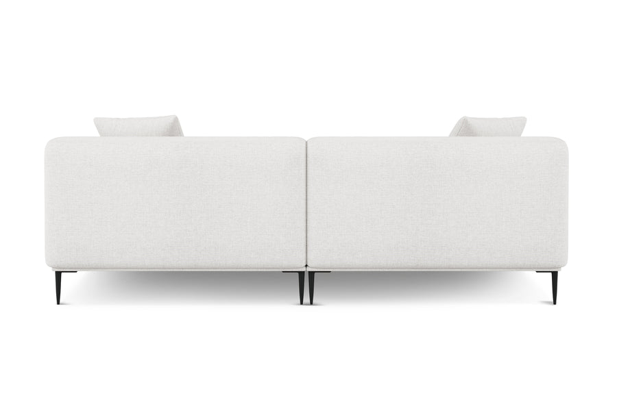 Valencia Kotor Modern Fabric Left Chaise Lounge, White