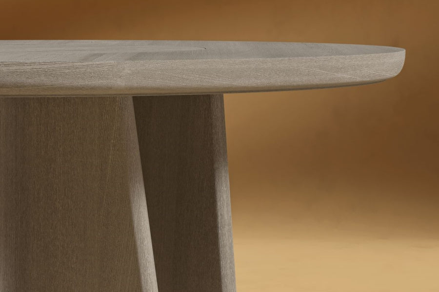 Valencia Cairn Oak Dining Table, Grey