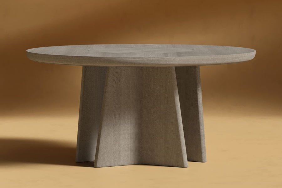 Valencia Cairn Oak Dining Table, Grey