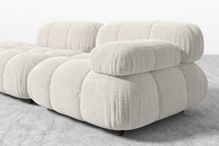 Valencia Calcite Bouclé Fabric Open Left Sofa, Beige