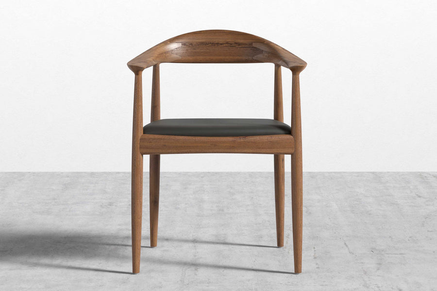 Valencia Cedar Ash Wood Dining Chair, Walnut