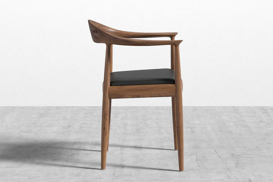 Valencia Cedar Ash Wood Dining Chair, Walnut