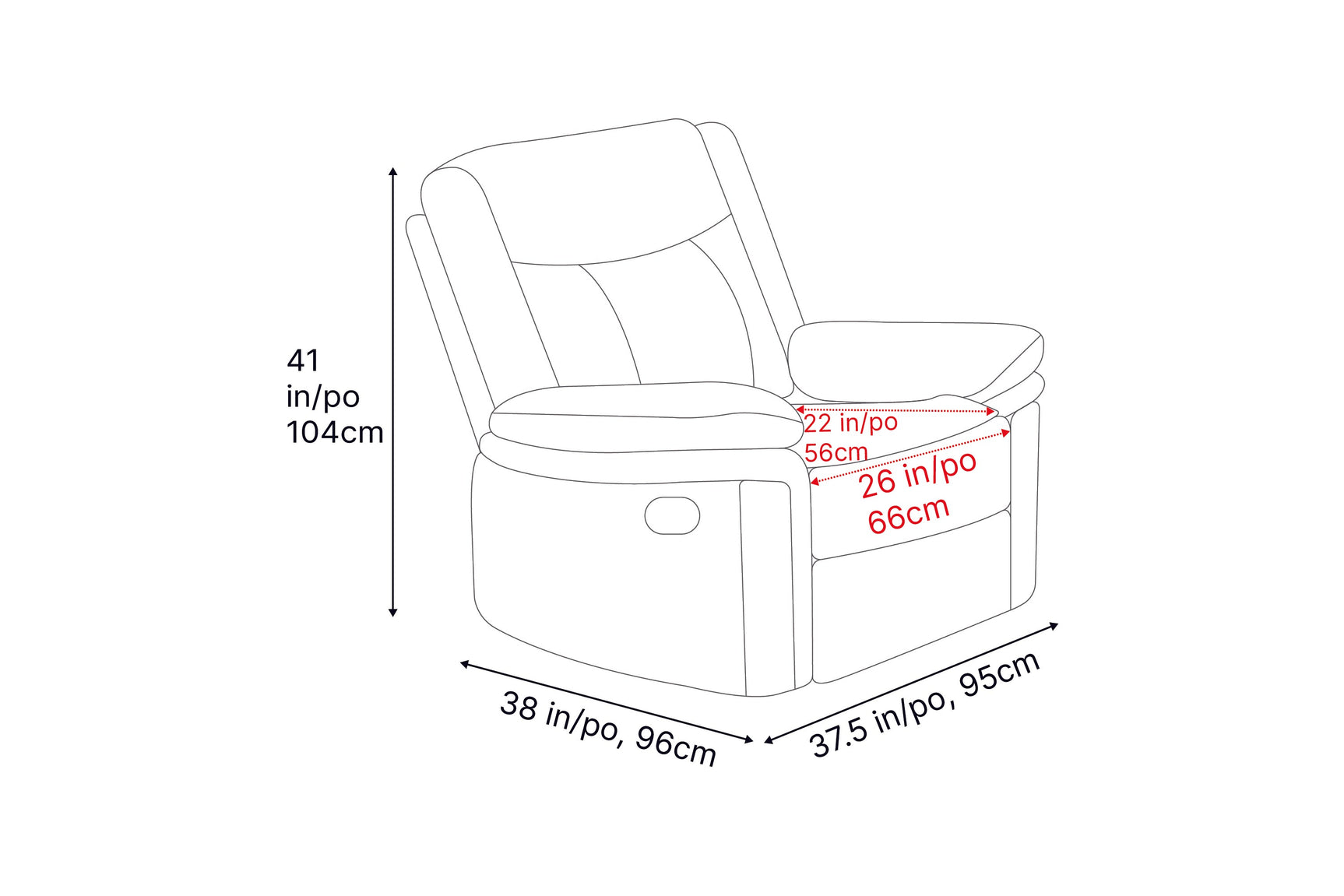 Charlie Leather Recliner Chair