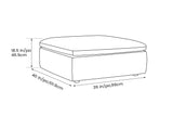 Claire Leather Ottoman