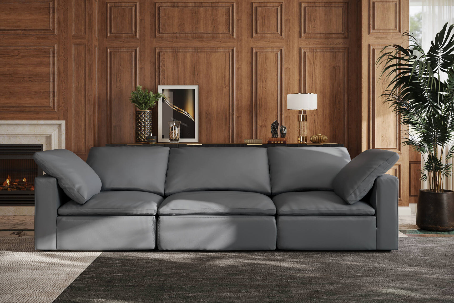 Claire Leather Modular Lounge