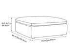 Claire Leather Ottoman