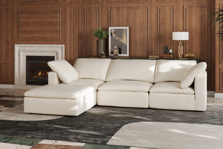 Claire Leather Ottoman