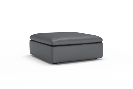 Claire Leather Ottoman