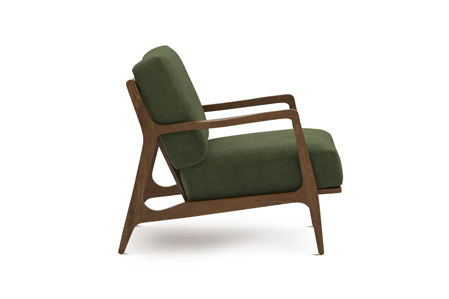 Valencia Ella Fabric Accent Chair, Olive Green Color