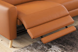 Elodie Leather Dual Recliner Lounge with Console