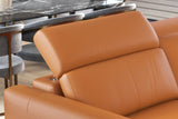 Elodie Leather Dual Recliner Lounge with Console