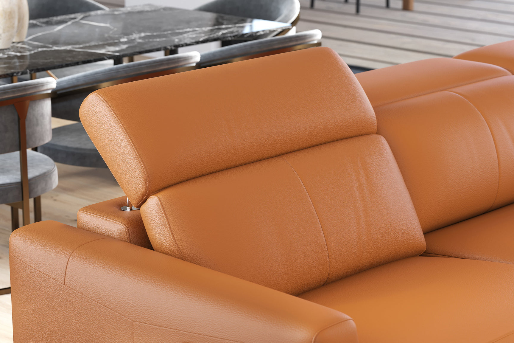 Elodie Leather Recliner Sectional Lounge