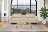 Elodie Leather Dual Recliner Lounge with Console