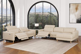 Elodie Leather Dual Recliner Lounge with Console