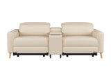 Elodie Leather Dual Recliner Lounge with Console