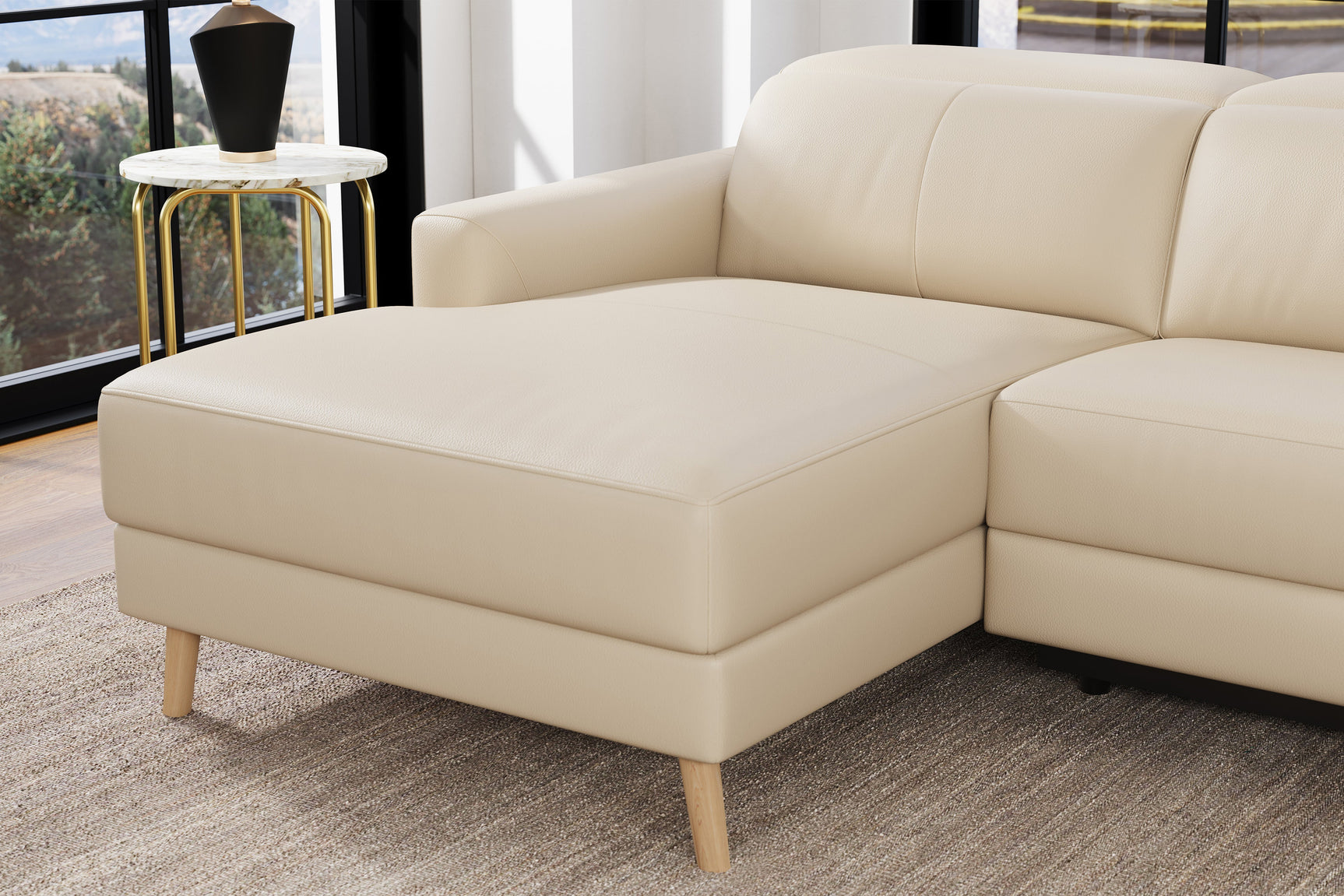 Elodie Leather Recliner Sectional Lounge