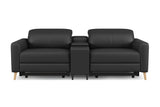 Elodie Leather Dual Recliner Lounge with Console
