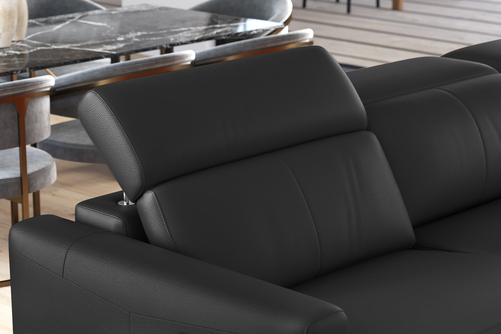 Elodie Leather Recliner Sectional Lounge