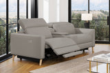 Elodie Leather Dual Recliner Lounge with Console