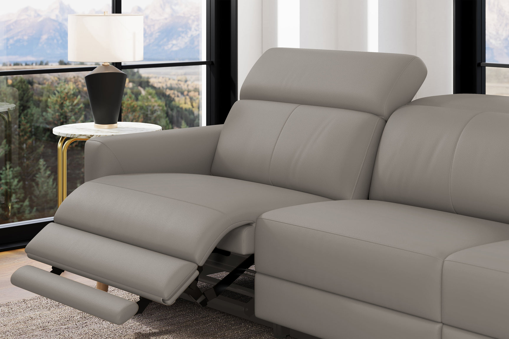 Elodie Leather Recliner Sectional Lounge