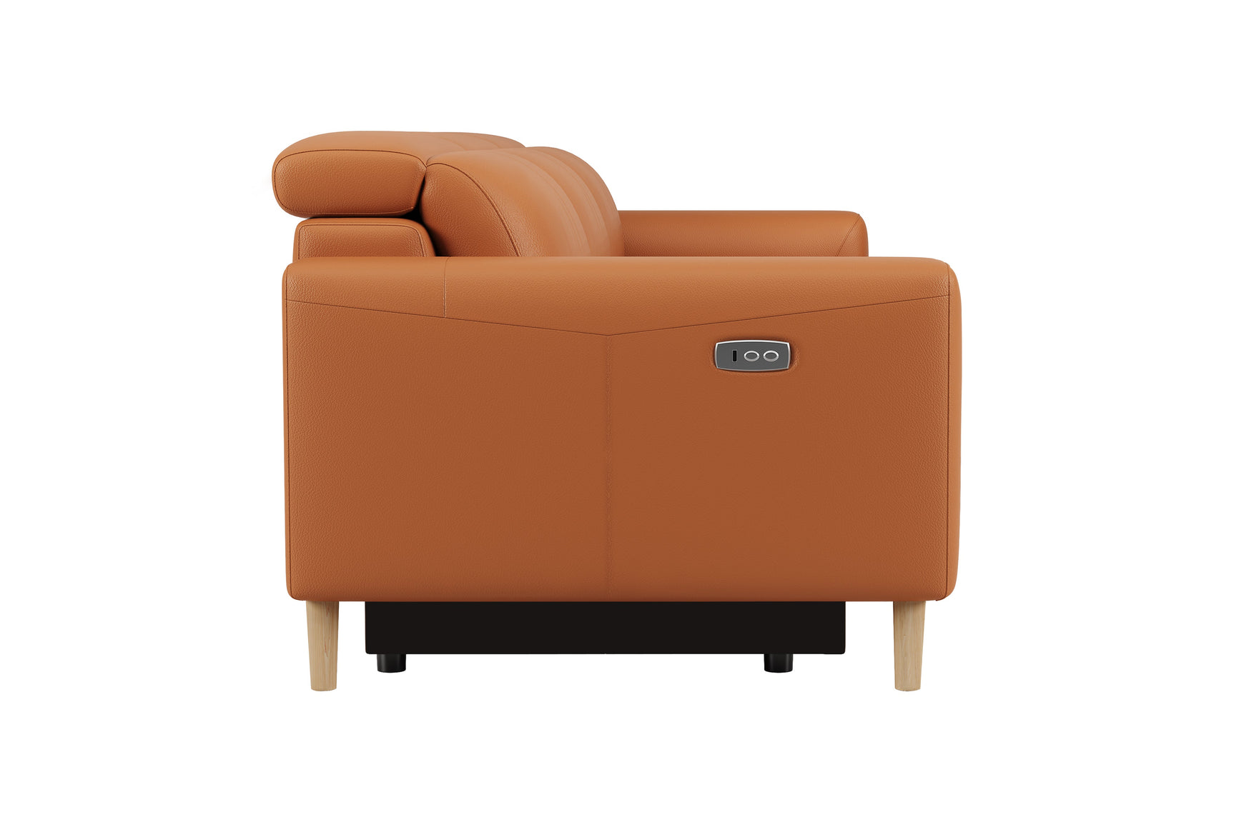 Elodie Leather Dual Recliner Lounge with Console