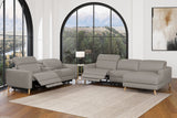 Elodie Leather Dual Recliner Lounge with Console