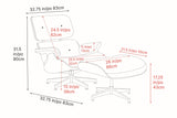 Armoni Eames Replica Leather Chair & Ottoman