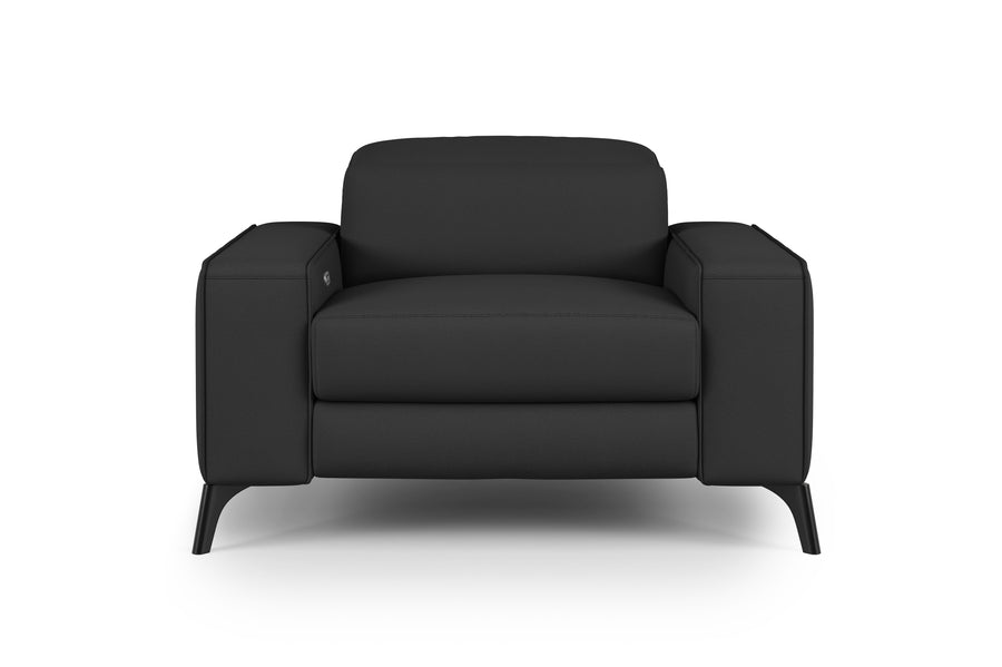 Valencia Esther Top Grain Leather Recliner Seat, Black
