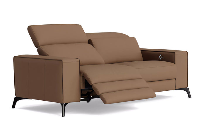 Valencia Esther Top Grain Leather Loveseat Lounge, Brown