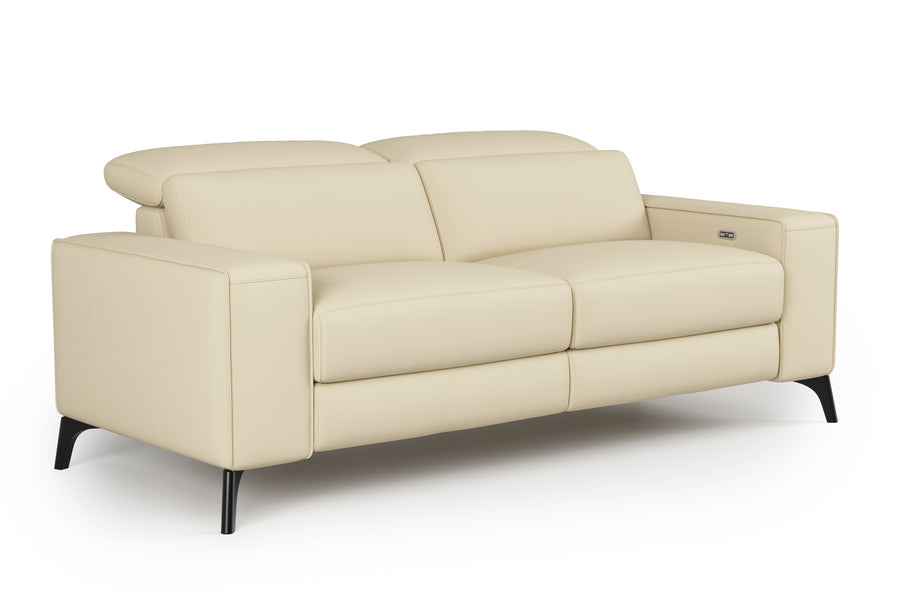 Valencia Esther Top Grain Leather Loveseat Lounge, Beige