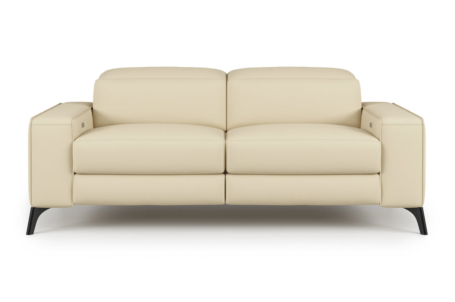 Valencia Esther Top Grain Leather Loveseat Lounge, Beige