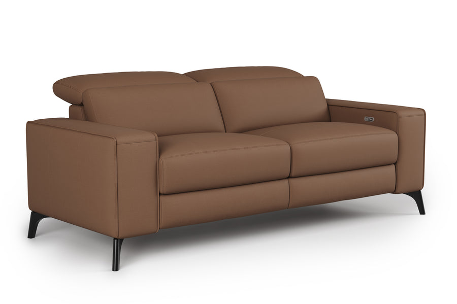 Valencia Esther Top Grain Leather Loveseat Lounge, Brown