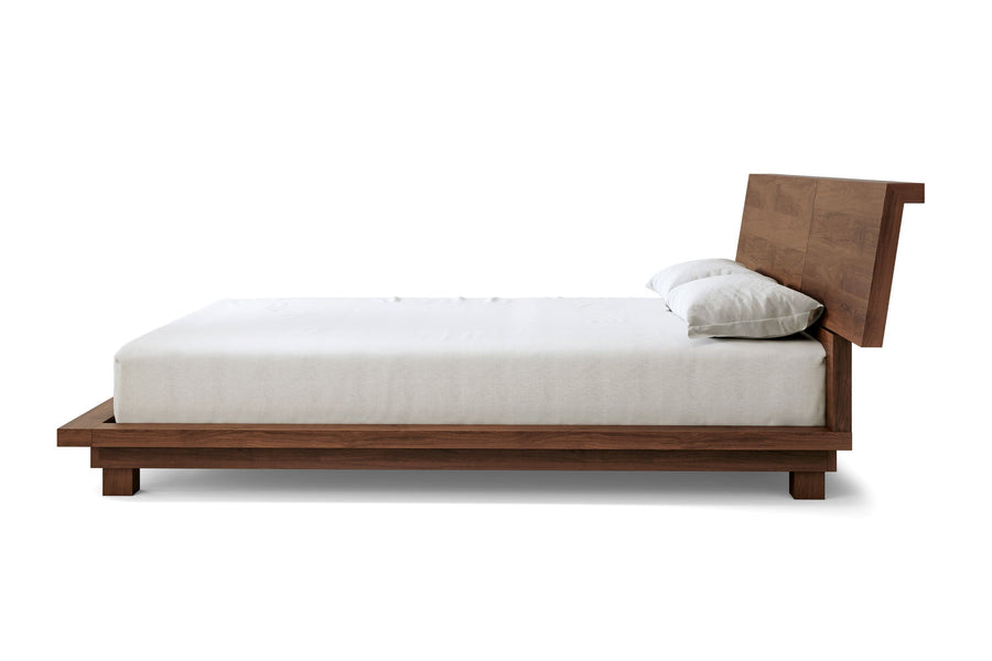 Valencia Faith Wide Headboard Wooden King Size Bed Frame, Walnut