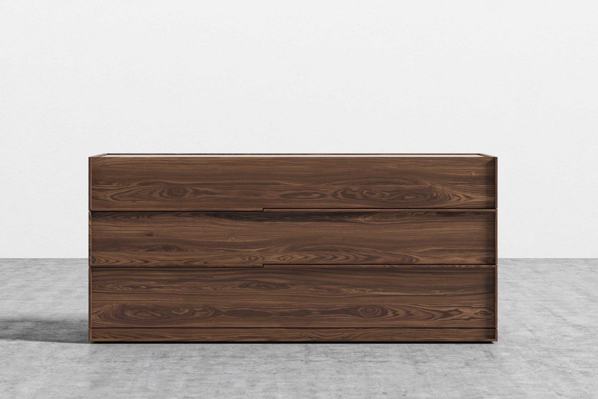 Valencia Faith Walnut Veneer Wide Dresser, Walnut