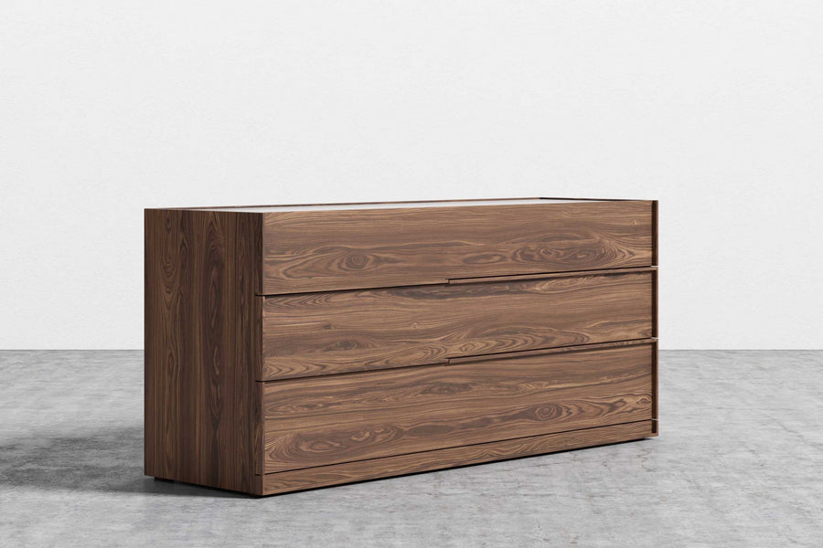 Valencia Faith Walnut Veneer Wide Dresser, Walnut