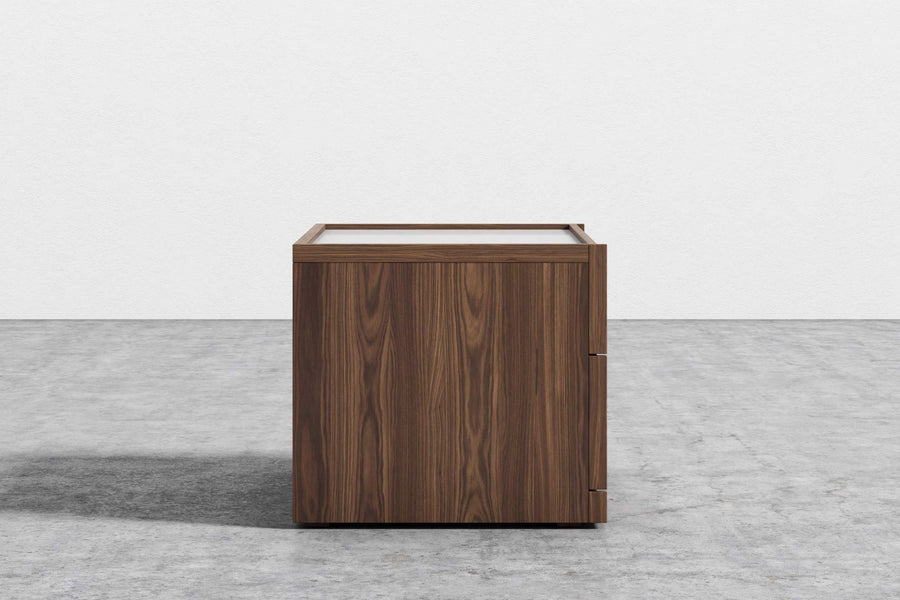 Valencia Faith Walnut Veneer Nightstand, Walnut