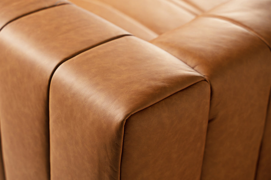 Valencia Victoria Top Grain Leather Three Seats Lounge, Cognac