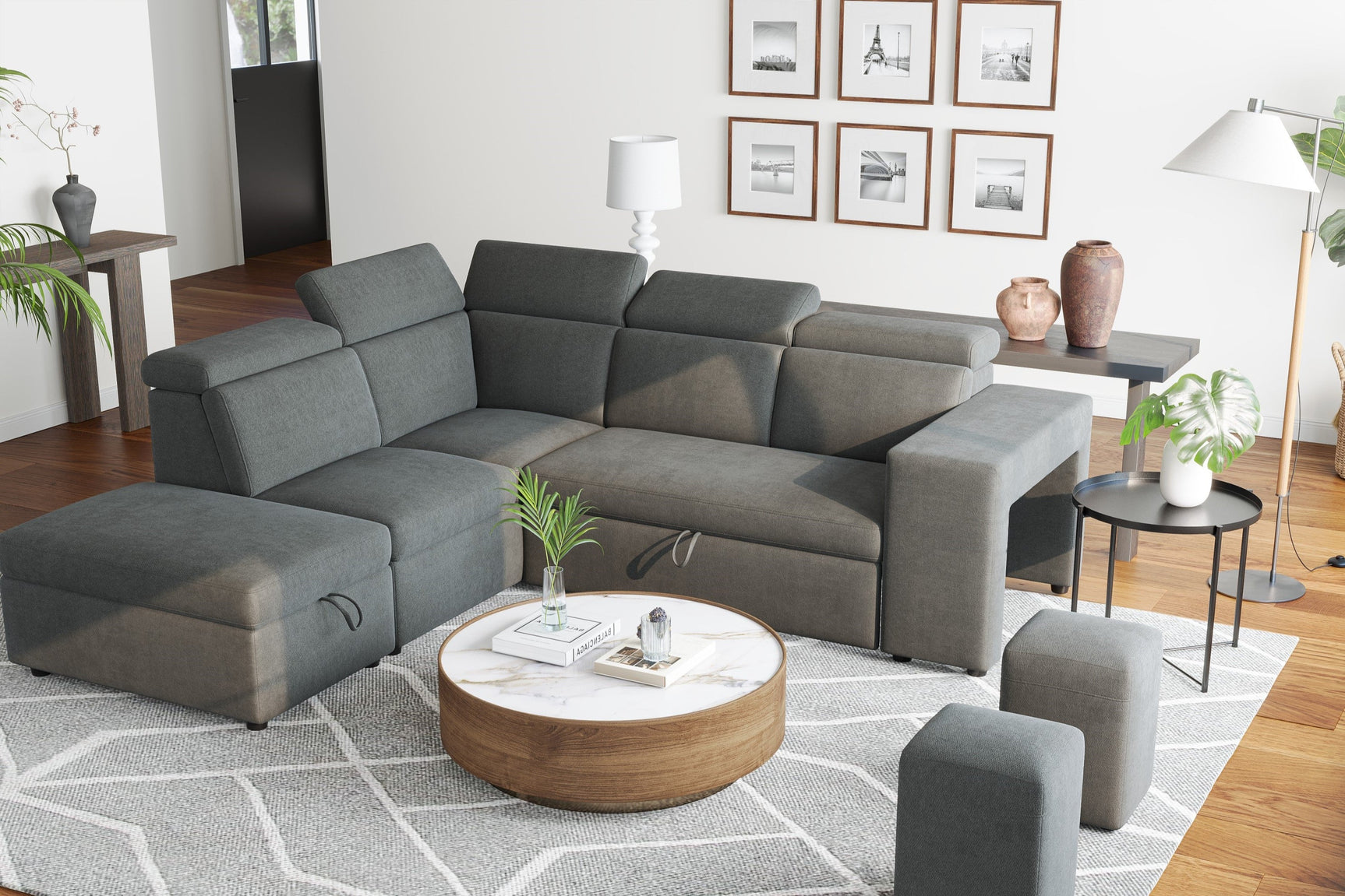 Finn Fabric Sectional Lounge Bed