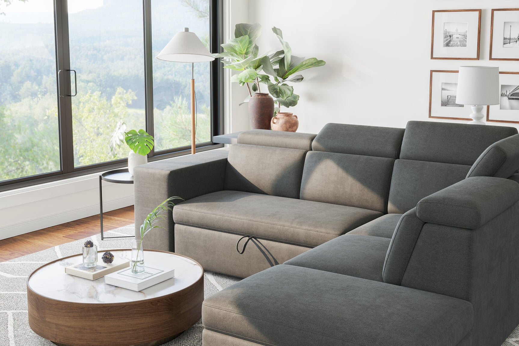 Finn Fabric Sectional Lounge Bed