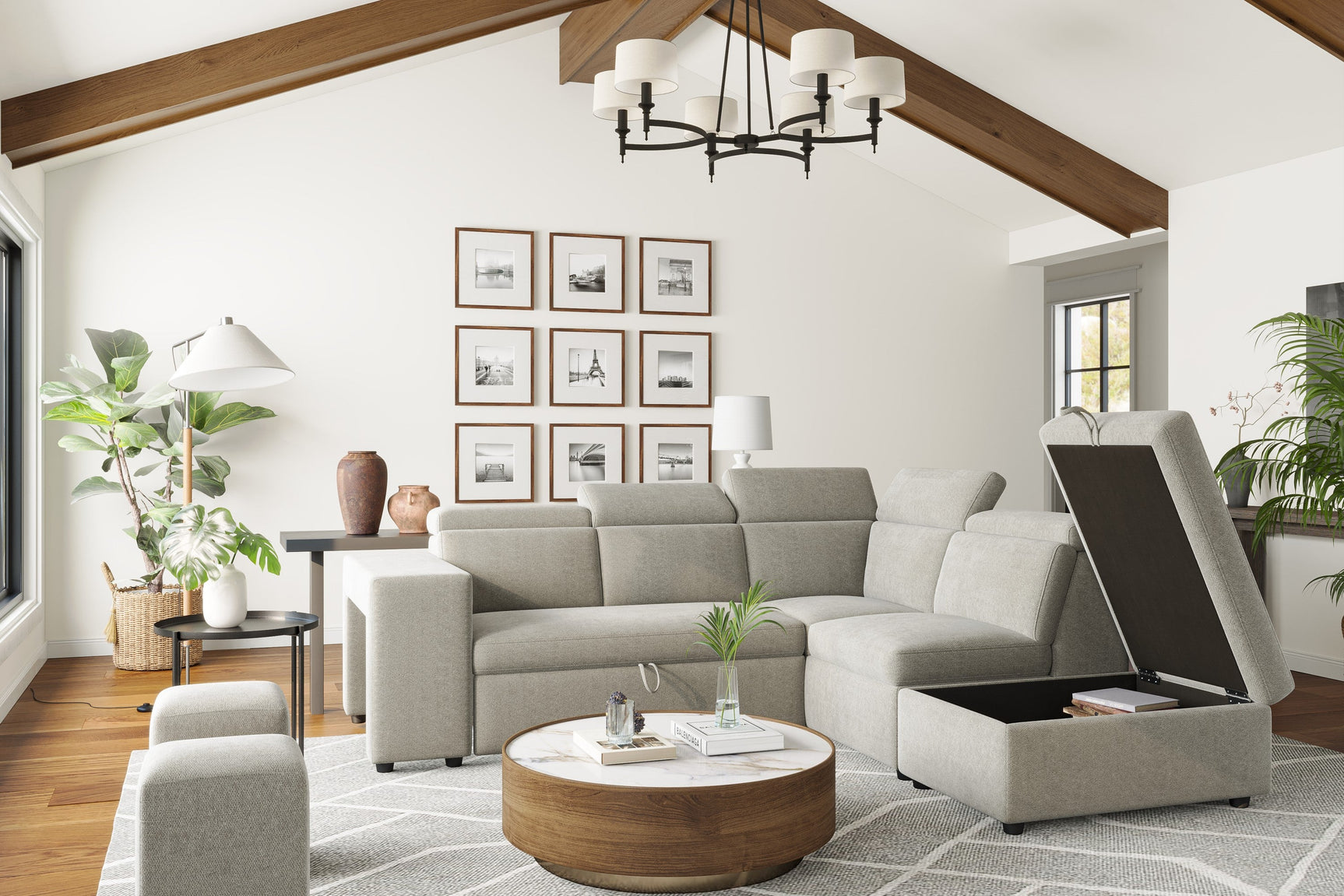 Finn Fabric Sectional Lounge Bed