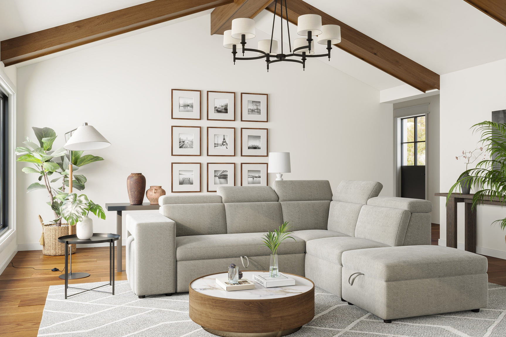 Finn Fabric Sectional Lounge Bed