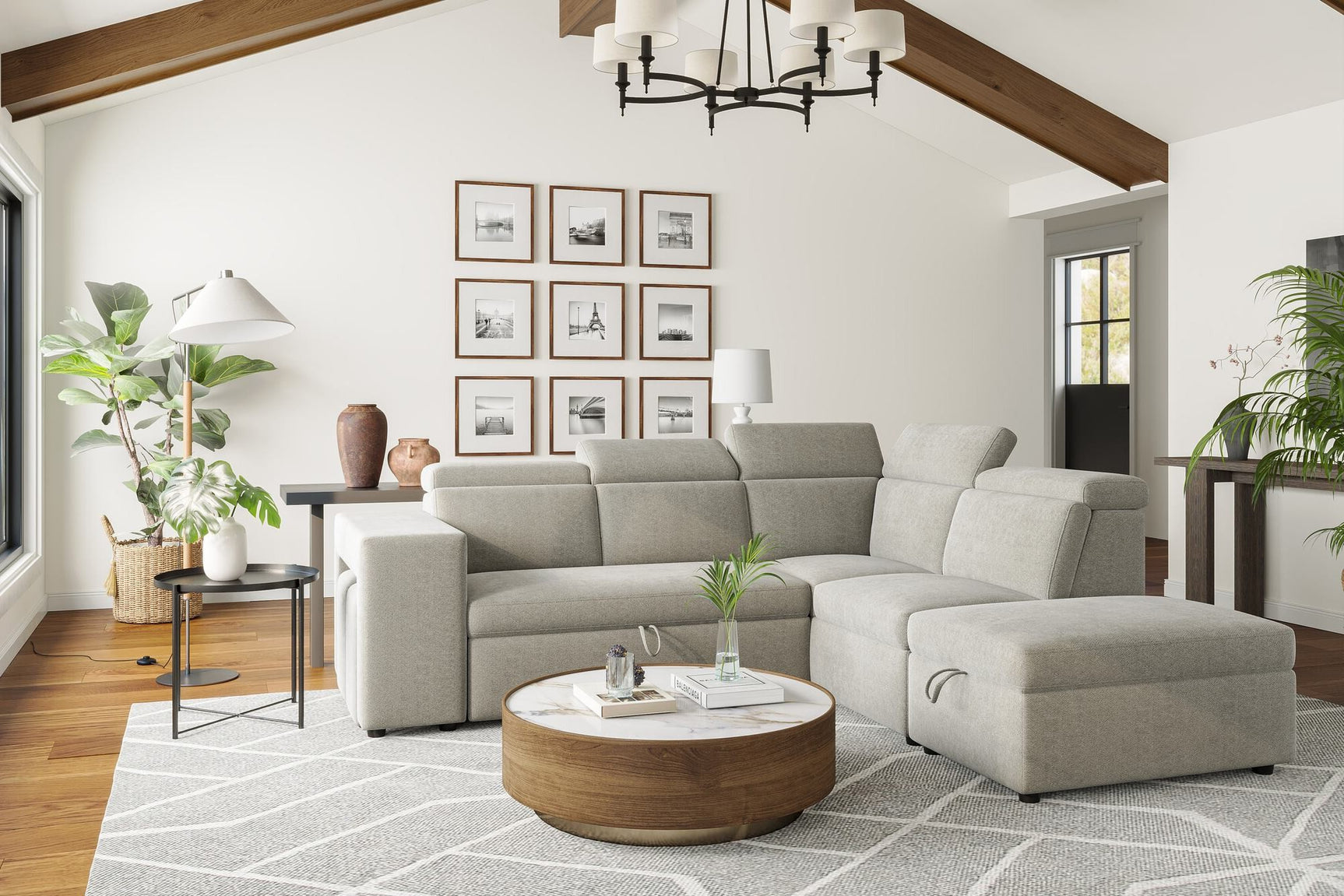 Finn Fabric Sectional Lounge Bed