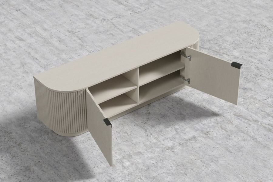 Valencia Flutra Wood Media Console, White