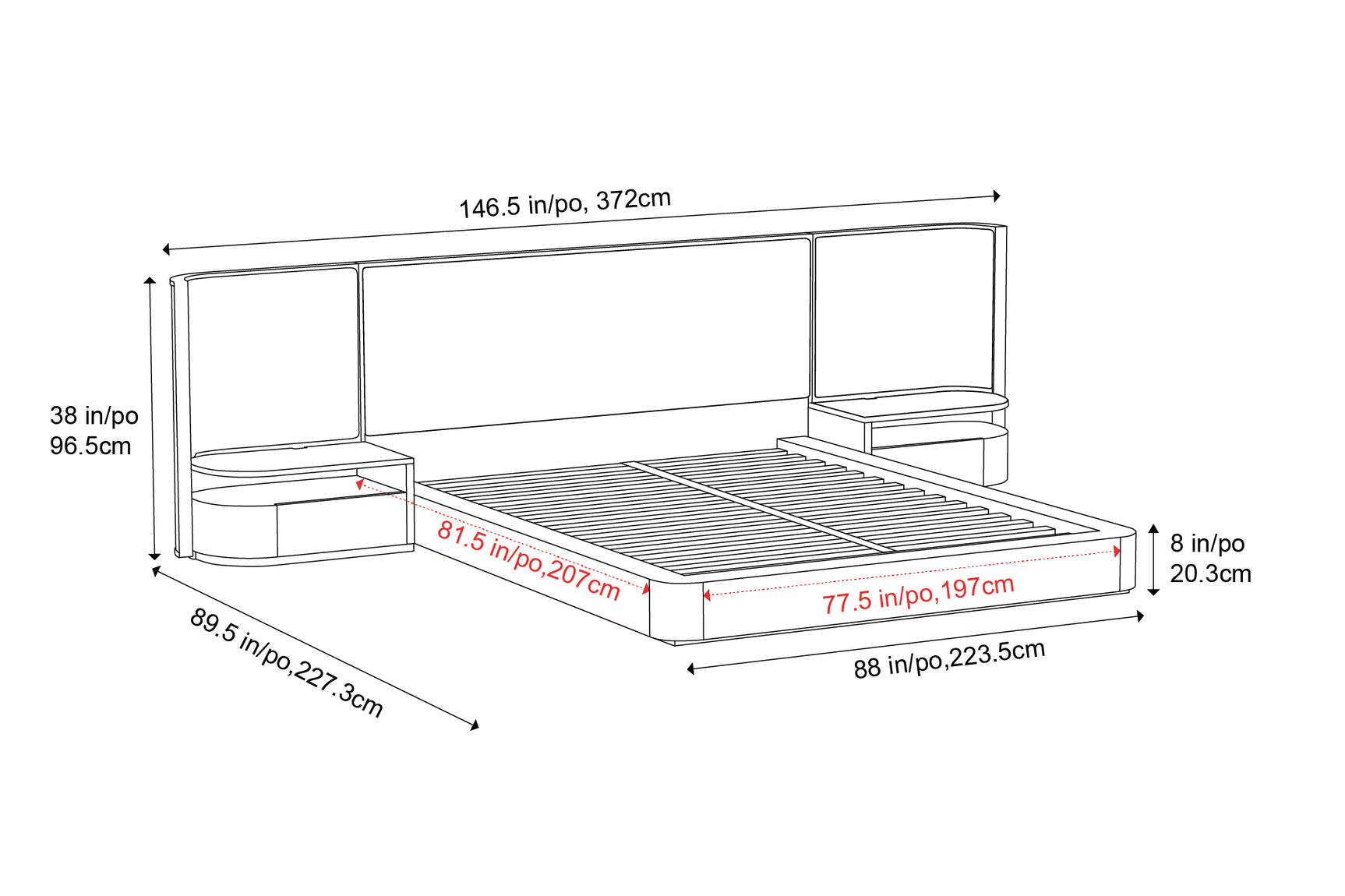 Gianna Wood Bed Frame