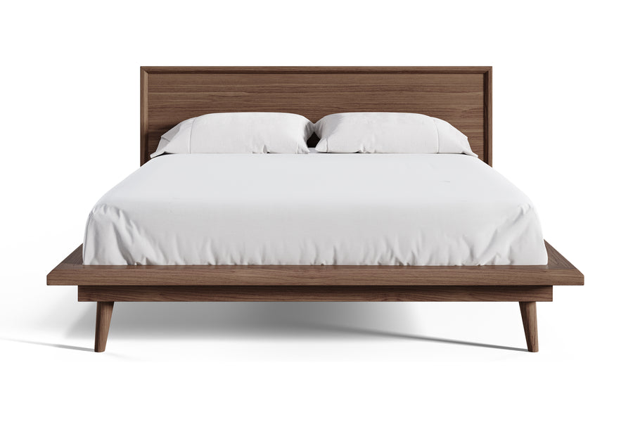 Valencia Greta Wood Queen Size Bed Frame, Walnut